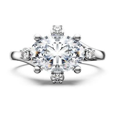 Anillo Galaxy Diamantes creados en laboratorio peso total de 2 1 quilate Tallas mixtas Oro blanco de 14 quilates